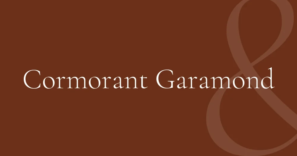 cormorant garamond font free download — Cormorant Garamond — the typeface name set in Cormorant Garamond itself, white on a solid colour cover