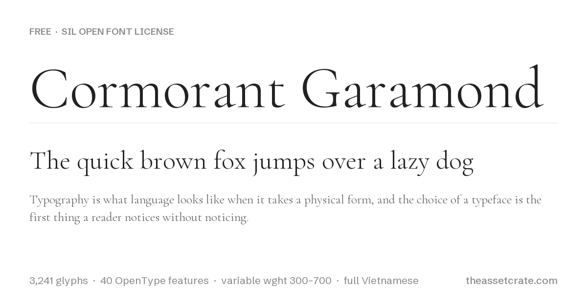 Netsera Font: Calligraphic Serif, 170+ Ligatures 2 netsera font — specimen — the closest free alternative, 3,241 glyphs under the SIL Open Font License