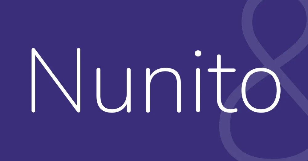 nunito font free download — Nunito — the typeface name set in Nunito itself, white on a solid colour cover
