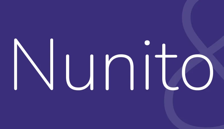 nunito font free download — Nunito — the typeface name set in Nunito itself, white on a solid colour cover