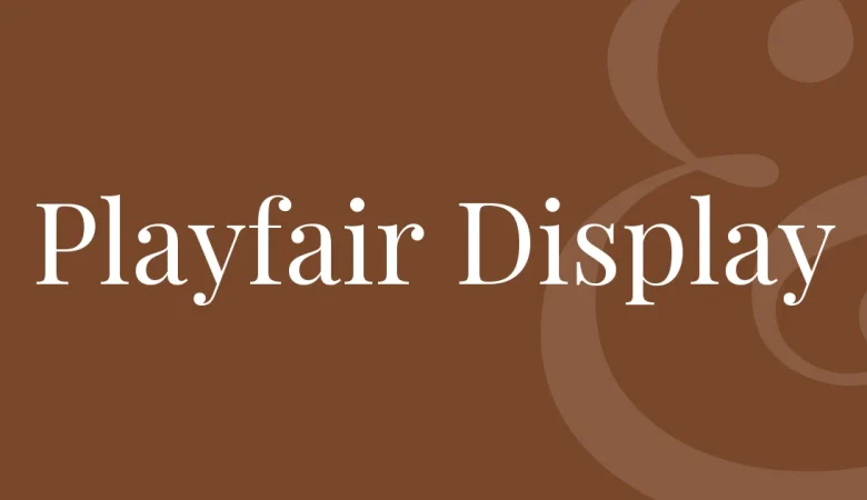 playfair display font free download — Playfair Display — the typeface name set in Playfair Display itself, white on a solid colour cover