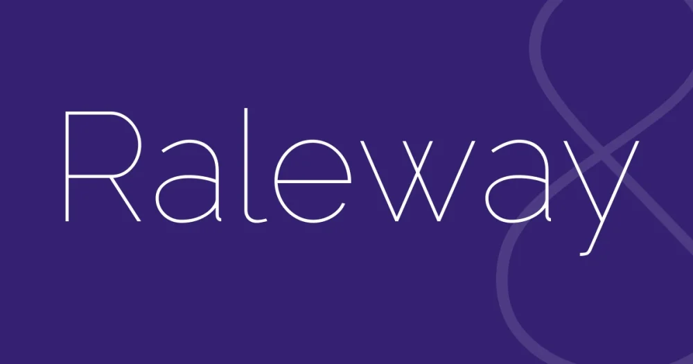 raleway font free download — Raleway — the typeface name set in Raleway itself, white on a solid colour cover