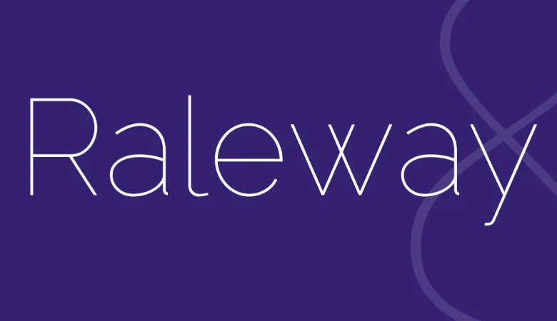 raleway font free download — Raleway — the typeface name set in Raleway itself, white on a solid colour cover