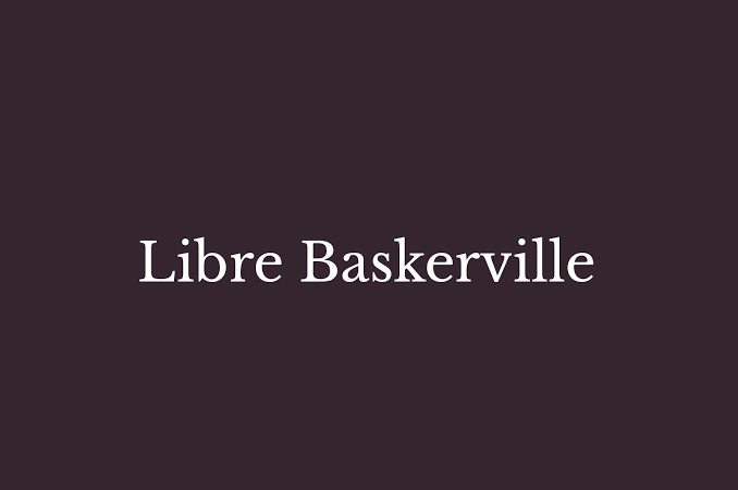 Libre Baskerville Font