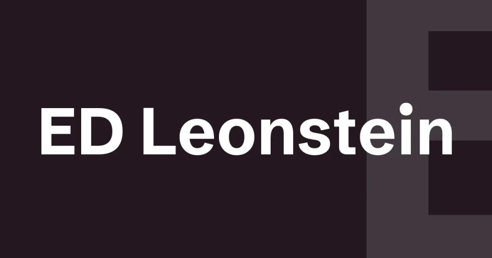 ED Leonstein — cover for the premium font write-up on The Asset Crate
