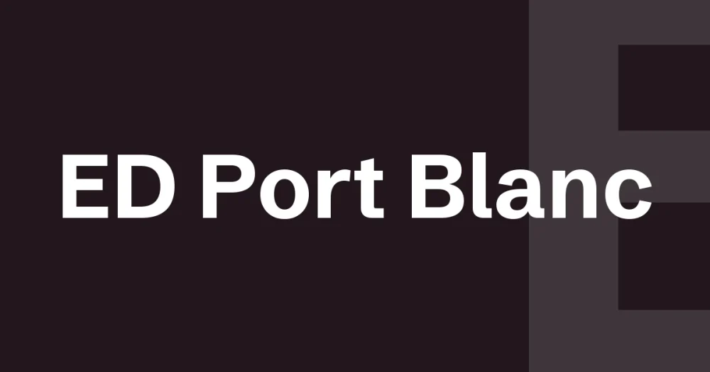 ED Port Blanc — cover for the premium font write-up on The Asset Crate