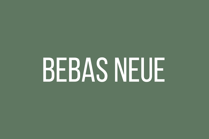 Bebas Neue Font Pairing