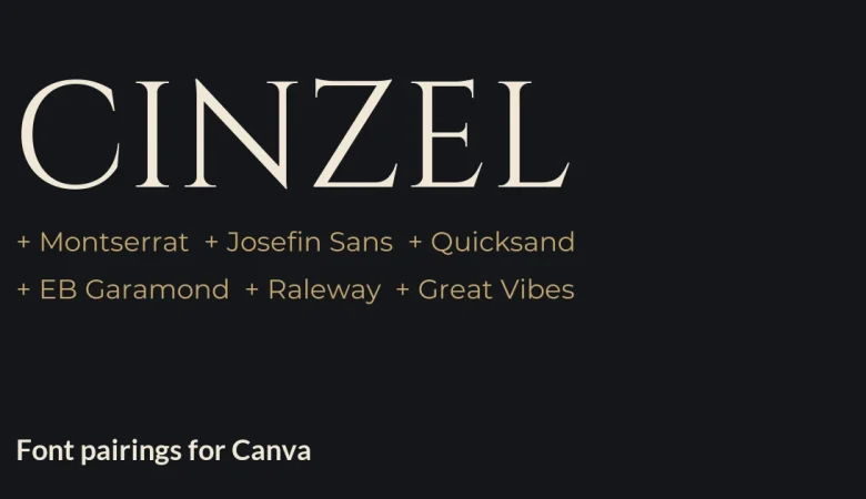 Cinzel Font Pairings for Canva: 6 Elegant Matches - cover