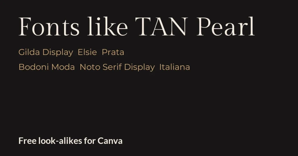Fonts Similar to TAN Pearl in Canva: 6 Free Picks - cover