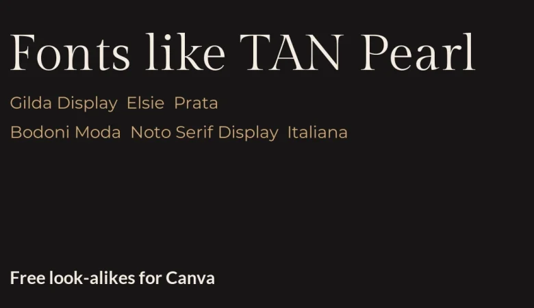 Fonts Similar to TAN Pearl in Canva: 6 Free Picks - cover
