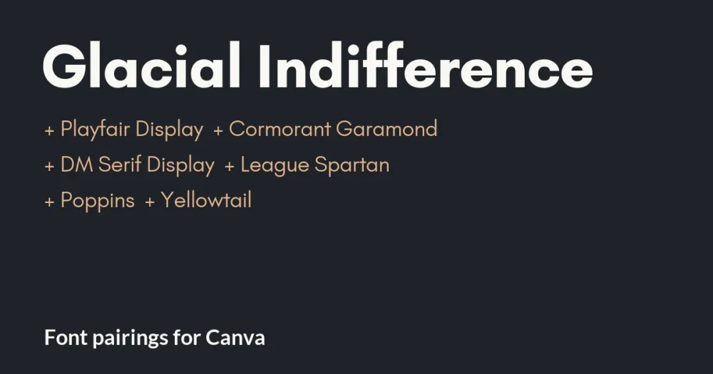Glacial Indifference Font Pairing in Canva: 6 Ideas - cover
