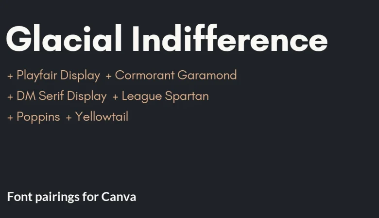 Glacial Indifference Font Pairing in Canva: 6 Ideas - cover