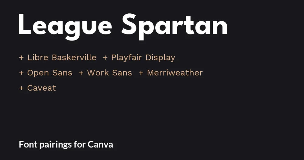 League Spartan Font Pairing in Canva: 6 Partners - cover