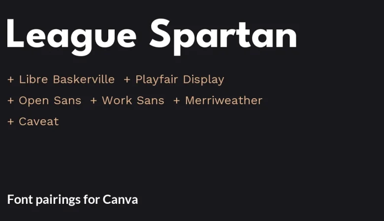 League Spartan Font Pairing in Canva: 6 Partners - cover